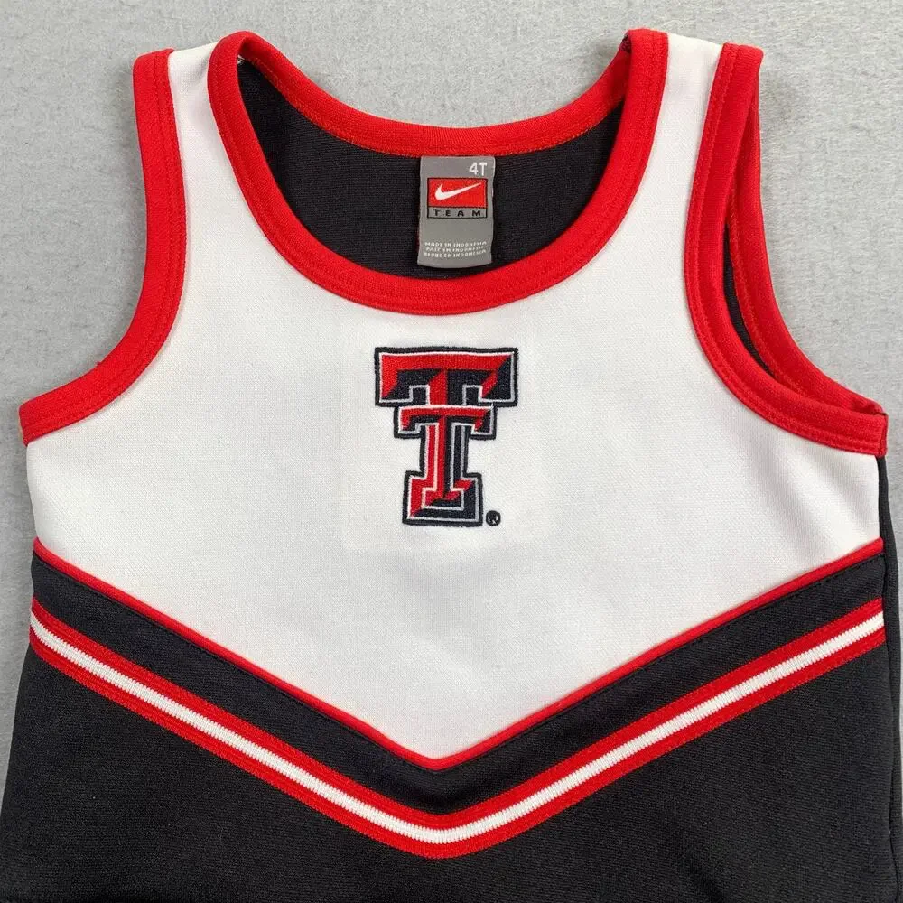 Vintage Nike Texas Tech University Cheerleader Uniform Youth 4T Red Raiders - Picture 10 of 12